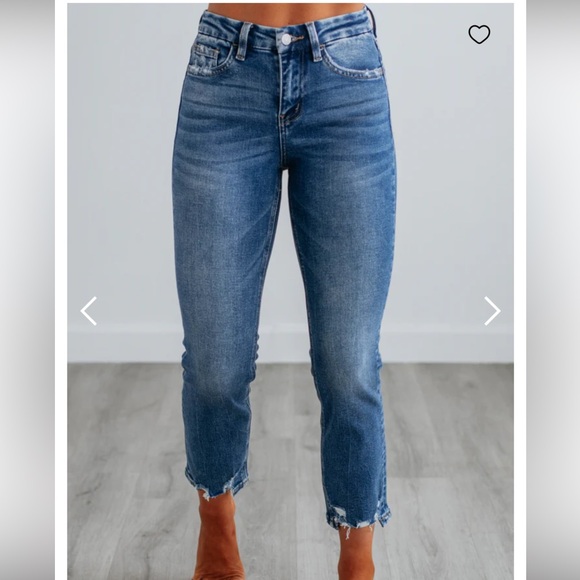 Flying Monkey Denim - Flying Monkey Lisha  Distressed High Rise Cropped Jeans Size 32